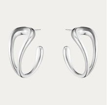 Load image into Gallery viewer, Mercy Earhoop, Sterling Silver