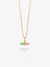 Load image into Gallery viewer, Mini Watermelon T-Bar Necklace, Goldplate
