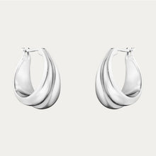 Load image into Gallery viewer, Curve Earrings Medium, Sterling Silver