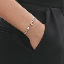 Load image into Gallery viewer, Torun Bangle Medium, Sterling Silver & Diamonds