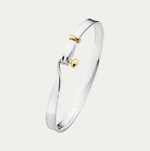 Load image into Gallery viewer, Torun Bangle Medium, Sterling Silver & 18ct Yellow Gold