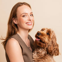 Load image into Gallery viewer, Paw Prints Stud Earrings with Topaz, Sterling Silver & Welsh Gold