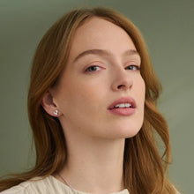 Load image into Gallery viewer, Cariad® Stud Earrings, Sterling Silver & Welsh Gold