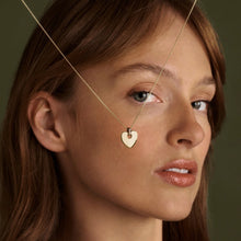 Load image into Gallery viewer, Cariad® Pendant with Diamond, 9ct Yellow Gold & Welsh Gold