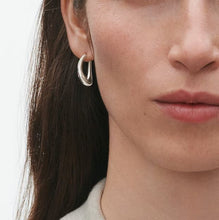 Load image into Gallery viewer, Offspring Earhoops Medium, Sterling Silver