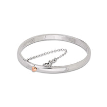 Load image into Gallery viewer, Cariad® Bangle, Sterling Silver & Welsh Gol