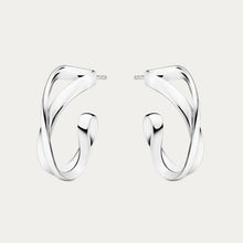 Load image into Gallery viewer, Infinity Hoop Earrings Small, Sterling Silver