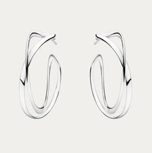 Load image into Gallery viewer, Infinity Hoop Earrings Large, Sterling Silver
