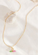 Load image into Gallery viewer, Mini Watermelon T-Bar Necklace, Goldplate