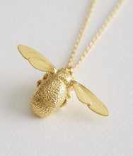 Load image into Gallery viewer, Bumblebee Necklace, Goldplate