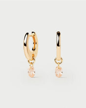 Load image into Gallery viewer, Peach Lily Hoops, Goldplate