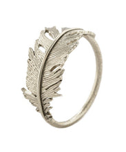 Load image into Gallery viewer, Wrapped Feather Ring, Sterling Silver