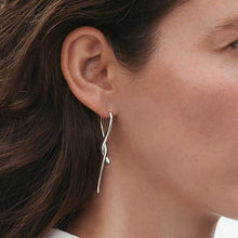 Load image into Gallery viewer, Mercy Long Dangle Earrings, Sterling Silver