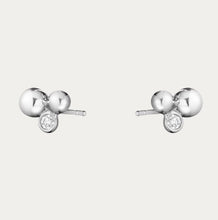 Load image into Gallery viewer, Moonlight Grapes Stud Earrings, Silver & 0.07ct Diamond