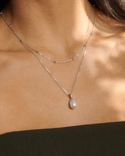 Load image into Gallery viewer, Beachcomber Layered Necklace with Pearl, Sterling Silver & Welsh Gold
