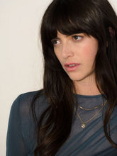 Load image into Gallery viewer, Electric Love Sapphire Heart Necklace, Goldplate