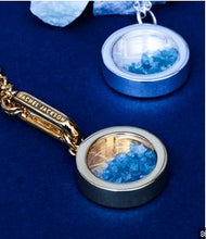 Load image into Gallery viewer, Sunburst Sapphire Amulet Necklace Small, Sterling Silver