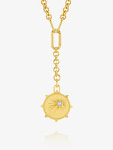 Load image into Gallery viewer, Statement Topaz North Star Necklace, Goldplate
