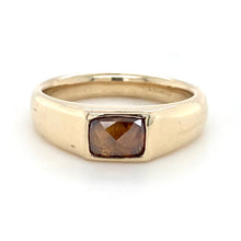 Load image into Gallery viewer, 9ct Yellow Gold, 0.84ct Brown Diamond Signet Ring