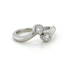 Load image into Gallery viewer, Platinum, 0.30ct Crossover Mined Diamond Ring