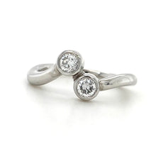 Load image into Gallery viewer, Platinum, 0.30ct Crossover Mined Diamond Ring