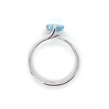 Load image into Gallery viewer, 18ct White Gold, 0.71ct Aquamarine Crossover Ring