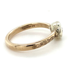 Load image into Gallery viewer, 9ct Yellow & White Gold, Morganite Engraved Ring
