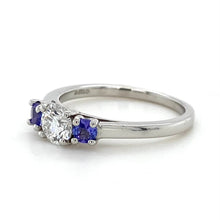 Load image into Gallery viewer, Platinum, 0.50ct Diamond & Tanzanite Ring