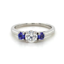 Load image into Gallery viewer, Platinum, 0.50ct Diamond & Tanzanite Ring