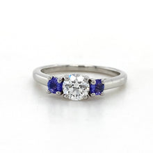 Load image into Gallery viewer, Platinum, 0.50ct Diamond & Tanzanite Ring