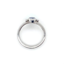 Load image into Gallery viewer, Platinum, 0.49ct Sapphire and Diamond Ring