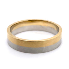 Load image into Gallery viewer, Platinum & 18ct Yellow Gold, 5mm Flat Court Wedding Ring
