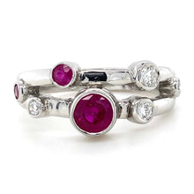 Load image into Gallery viewer, Platinum, 0.77ct Ruby & Diamond Ring