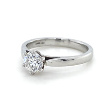 Load image into Gallery viewer, Platinum, 0.70ct E SI1 Mined Diamond Ring