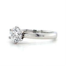 Load image into Gallery viewer, Platinum, 0.70ct E SI1 Mined Diamond Ring