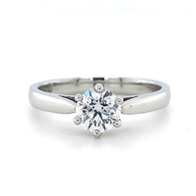 Load image into Gallery viewer, Platinum, 0.70ct E SI1 Mined Diamond Ring