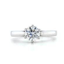 Load image into Gallery viewer, Platinum, 0.70ct E SI1 Mined Diamond Ring