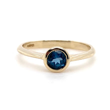 Load image into Gallery viewer, 9ct Yellow Gold, London Blue Topaz Ring