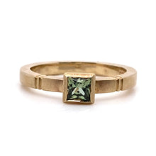 Load image into Gallery viewer, 9ct Yellow Gold, 0.40ct Green Sapphire Ring