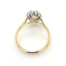 Load image into Gallery viewer, 18ct White & Yellow Gold, 1.17tcw E/G SI1 Mined Diamond Cluster Ring