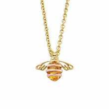 Load image into Gallery viewer, Nature's Wonder Honey Bee Pendant with Citrine, 9ct Yellow Gold & Welsh Gold
