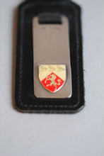 Load image into Gallery viewer, University of Kent Enamelled Key Ring, Sterling Silver & Leather