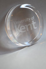 Load image into Gallery viewer, University of Kent glass paperweight
