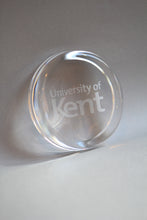 Load image into Gallery viewer, University of Kent glass paperweight