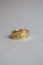 Load image into Gallery viewer, University of Kent Gold Vermeil band (6mm), Sterling Silver