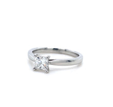Load image into Gallery viewer, Platinum, 0.60ct E VS1 Mined Diamond Ring