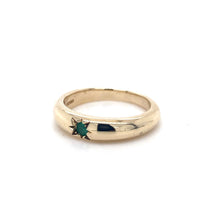 Load image into Gallery viewer, 9ct Yellow Gold, Star-Set Emerald Ring
