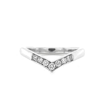 Load image into Gallery viewer, Platinum, 0.28tcw Diamond Wishbone Wedding Ring
