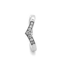 Load image into Gallery viewer, Platinum, 0.28tcw Diamond Wishbone Wedding Ring