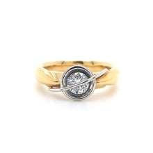 Load image into Gallery viewer, 18ct Yellow Gold & Platinum, 0.58ct Floating Diamond Ring